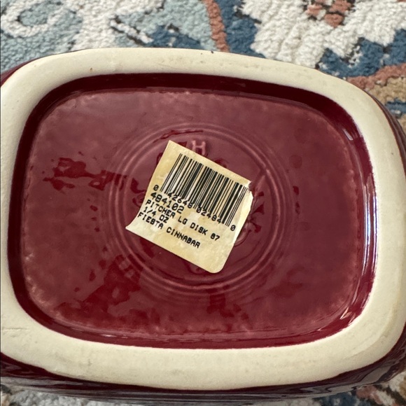 FIESTAWARE LARGE 7 1/2" Cinnabar Disc Pitcher (2000-2010) 67.25oz - Picture 5 of 5